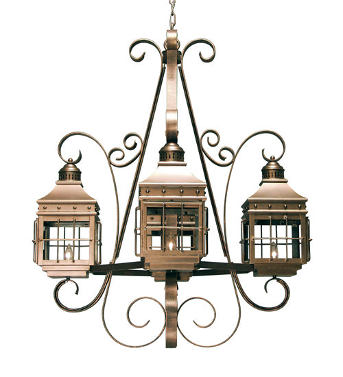Meyda Tiffany 120179 Four Light Chandelier, Champagne Metallic
