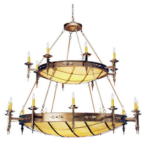 Meyda Tiffany 120180 36 Light Chandelier, Autumn Leaf