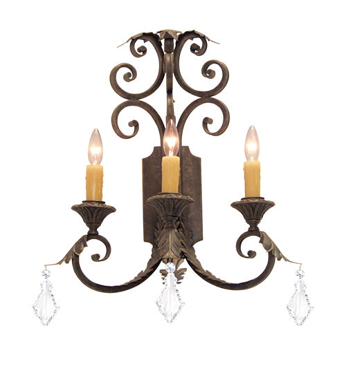 Meyda Tiffany 120213 Three Light Wall Sconce, Antiquity