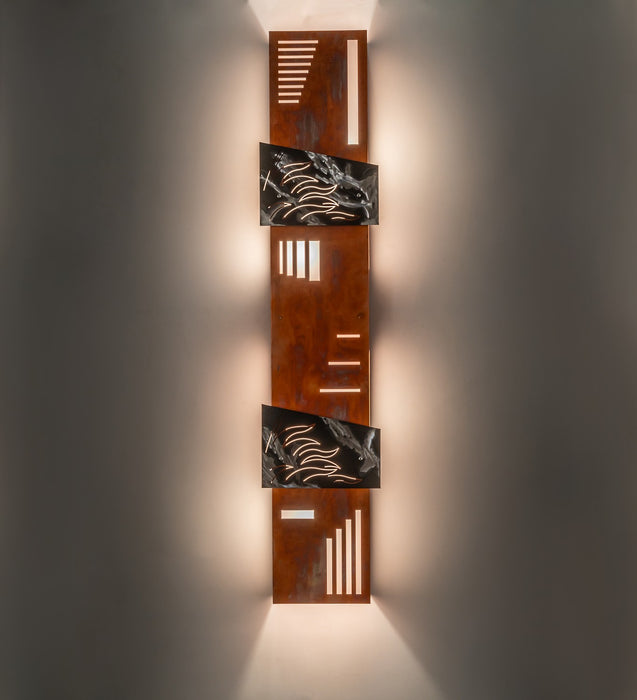 Meyda Tiffany 120215 Two Light Wall Sconce, Burnt Copper