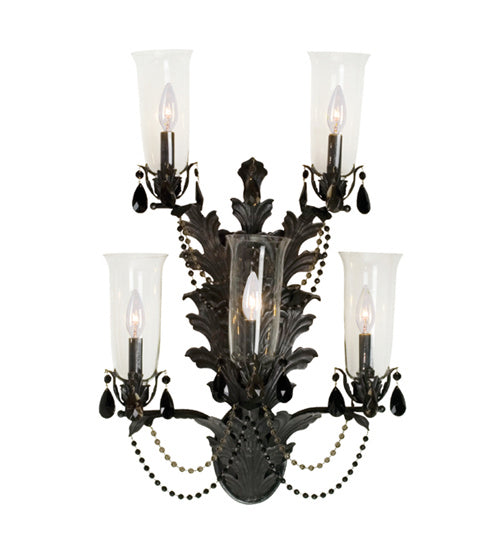 Meyda Tiffany 120231 Five Light Wall Sconce, Chestnut