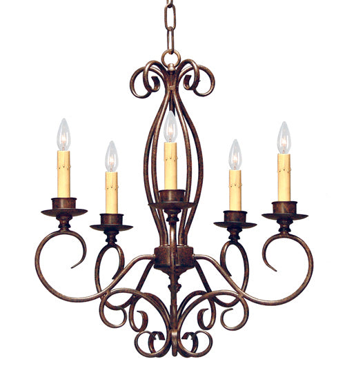 Meyda Tiffany 120247 Five Light Chandelier, Rustic Iron