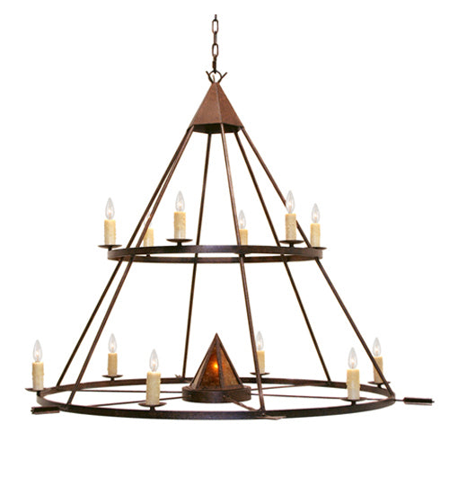 Meyda Tiffany 120282 13 Light Chandelier, Rusty Nail