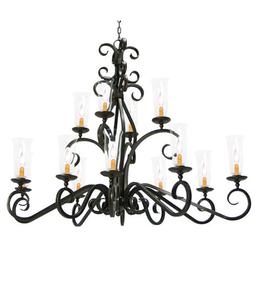 Meyda Tiffany 120293 14 Light Chandelier, Gilded Tobacco