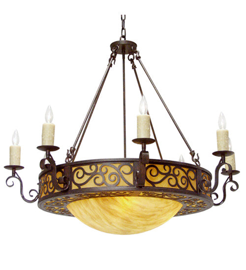 Meyda Tiffany 120294 Ten Light Chandelier, Cajun Spice