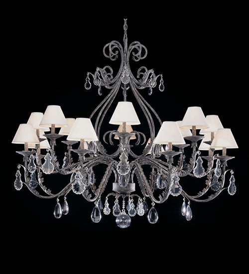 Meyda Tiffany 120304 16 Light Chandelier, Antique Silver
