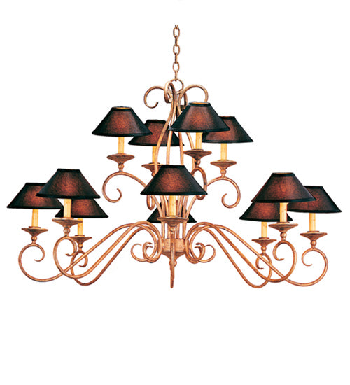 Meyda Tiffany 120345 12 Light Chandelier, Cortez Gold