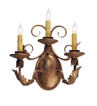Meyda Tiffany 120761 Three Light Wall Sconce, Autumn Leaf
