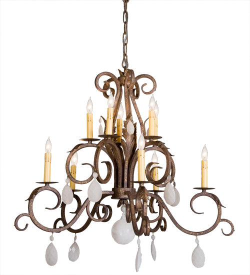 Meyda Tiffany 120832 Ten Light Chandelier, Pompeii Gold