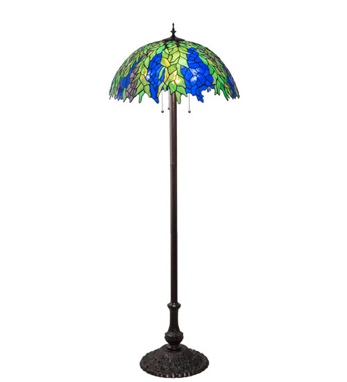 Meyda Tiffany 122833 Three Light Floor Lamp, Mahogany Bronze