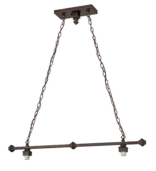 Meyda Tiffany 124543 Two Light Island Pendant, Mahogany Bronze