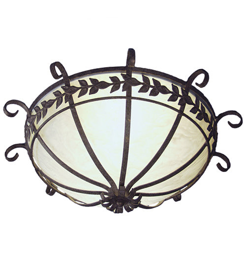 Meyda Tiffany 120780 Two Light Ceiling Mount, Pompeii Gold
