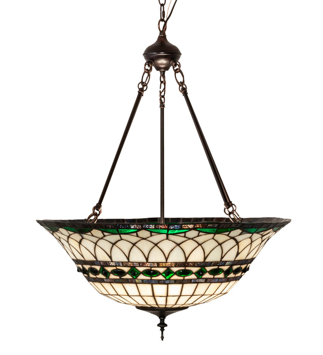 Meyda Tiffany 128649 Three Light Pendant, Mahogany Bronze