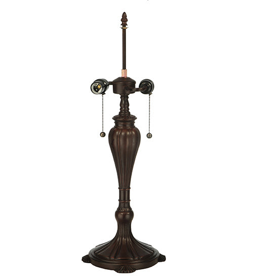 Meyda Tiffany 130100 Two Light Table Base, Mahogany Bronze