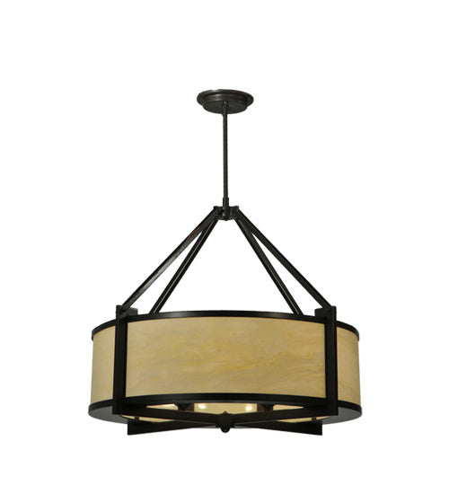 Meyda Tiffany 130347 Four Light Pendant, Timeless Bronze