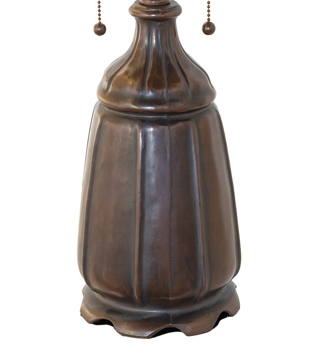 Meyda Tiffany 13459 Two Light Table Base, Mahogany Bronze