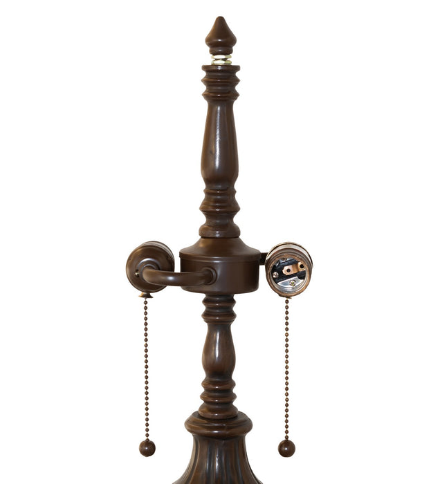 Meyda Tiffany 13459 Two Light Table Base, Mahogany Bronze