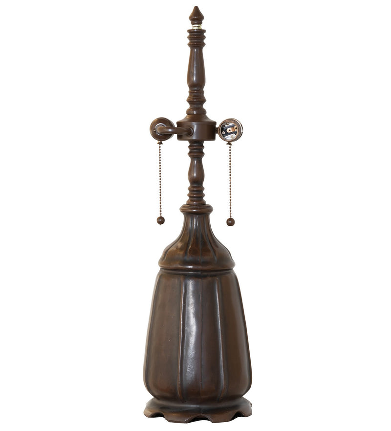Meyda Tiffany 13459 Two Light Table Base, Mahogany Bronze
