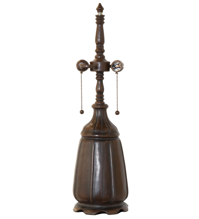 Meyda Tiffany 13459 Two Light Table Base, Mahogany Bronze