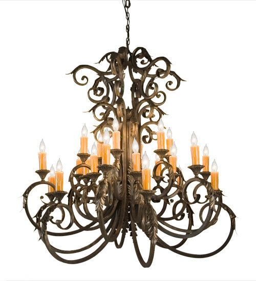 Meyda Tiffany 135611 24 Light Chandelier, Coffee Bean