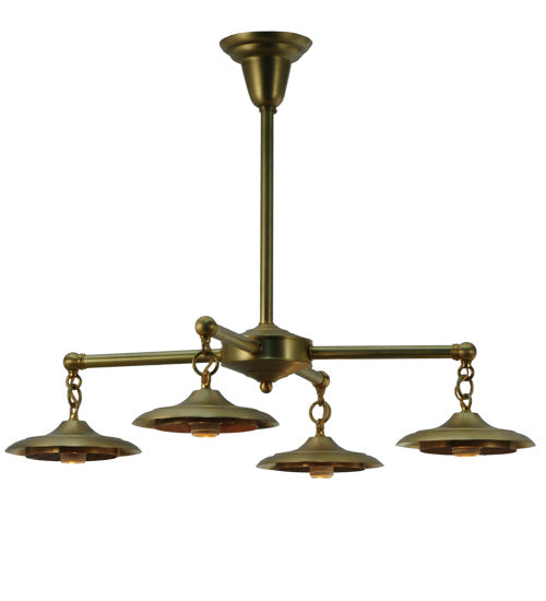 Meyda Tiffany 140490 Four Light Pendant Hardware, Natural Brass