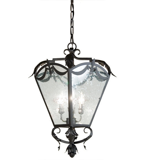 Meyda Tiffany 141719 Four Light Pendant, Blackwash