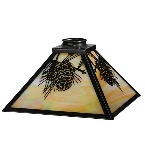 Meyda Tiffany 143179 Shade, Craftsman Brown