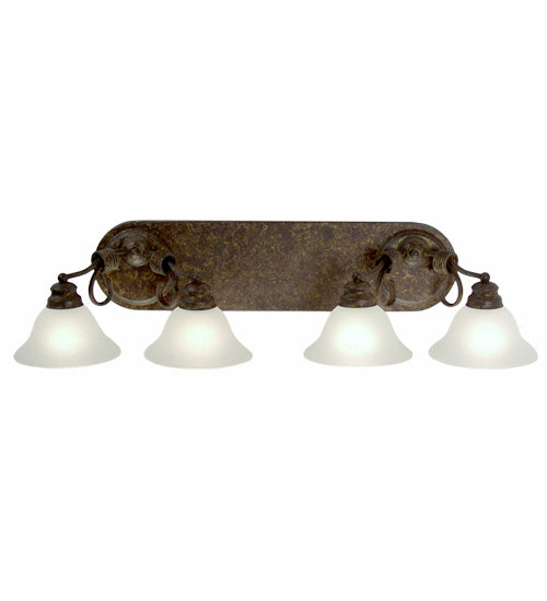 Meyda Tiffany 146388 Four Light Vanity, Gilded Tobacco