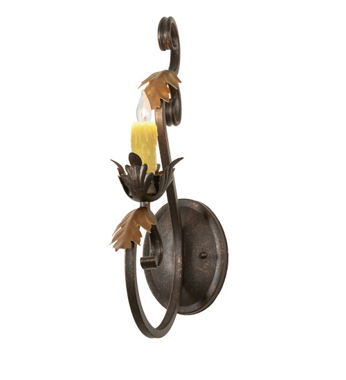 Meyda Tiffany 146515 One Light Wall Sconce, Gilded Tobacco & Gold