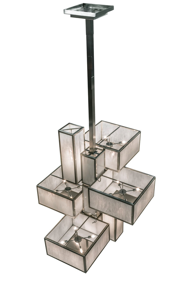 Meyda Tiffany 146970 24 Light Pendant, Brushed Stainless Steel