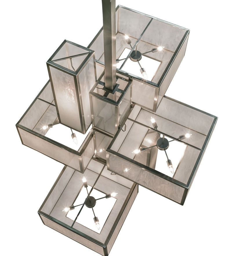 Meyda Tiffany 146970 24 Light Pendant, Brushed Stainless Steel