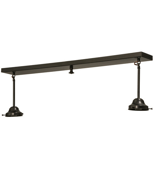 Meyda Tiffany 147633 Two Light Island Pendant Hardware, Craftsman Brown