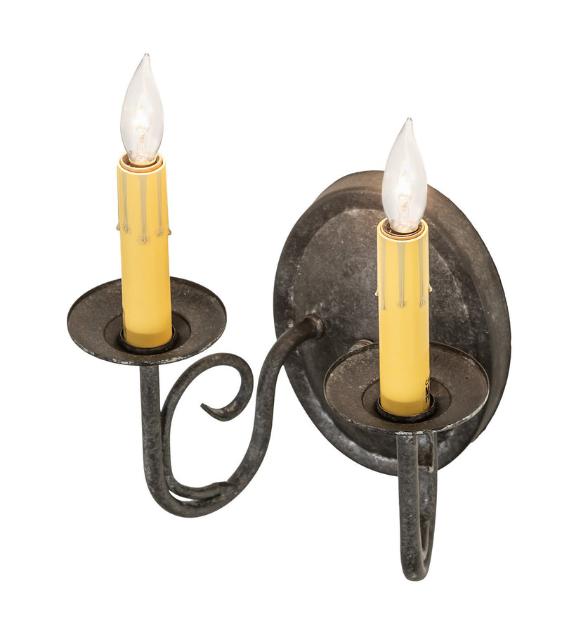 Meyda Tiffany 149029 Two Light Wall Sconce, Smoke