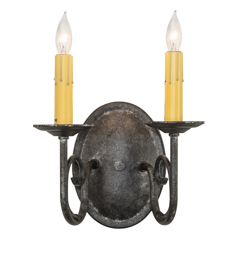 Meyda Tiffany 149029 Two Light Wall Sconce, Smoke