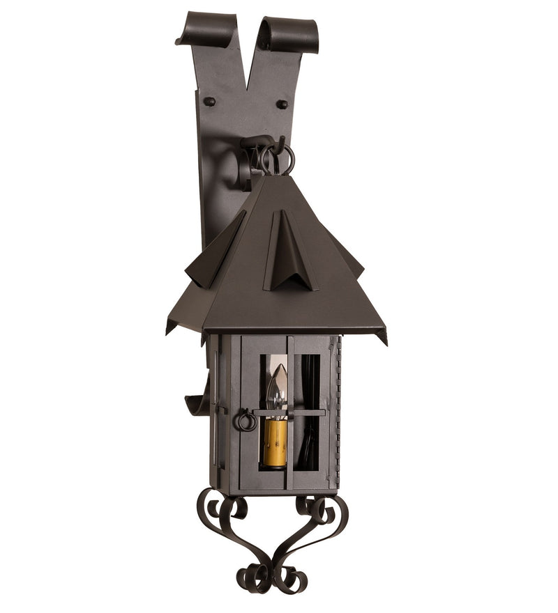 Meyda Tiffany 151878 One Light Wall Sconce, Wrought Iron