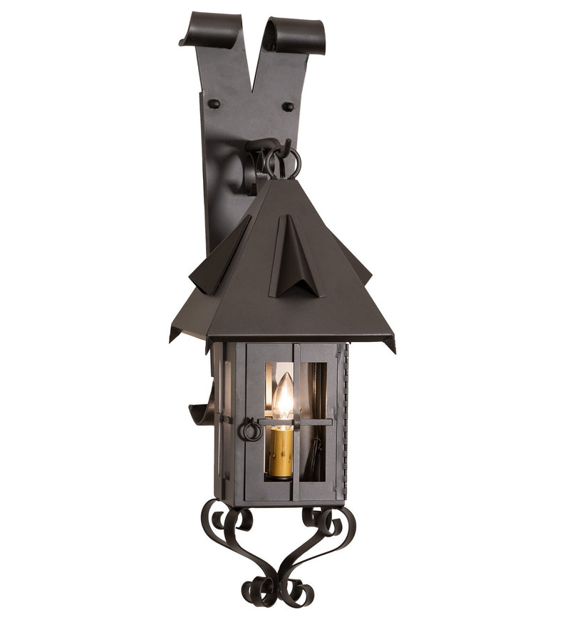 Meyda Tiffany 151878 One Light Wall Sconce, Wrought Iron