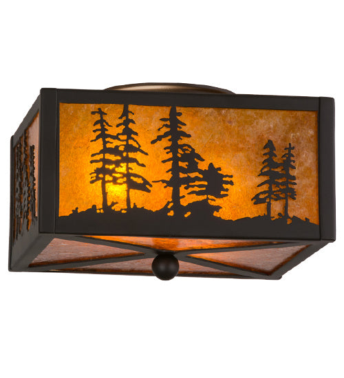 Meyda Tiffany 157088 Two Light Flushmount, Oil Rubbed Bronze