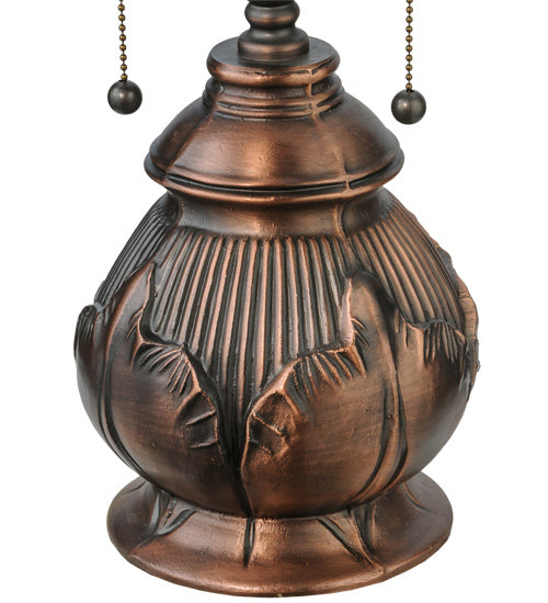Meyda Tiffany 157259 Two Light Table Base, Antique Copper