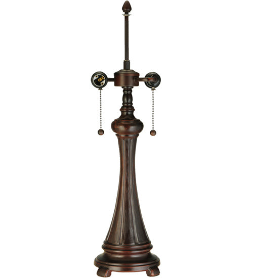 Meyda Tiffany 157766 Two Light Table Base, Mahogany Bronze
