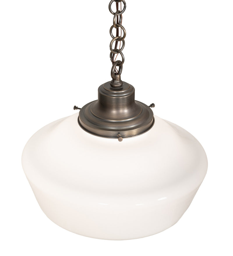 Meyda Tiffany 158020 One Light Pendant, Antique Brass