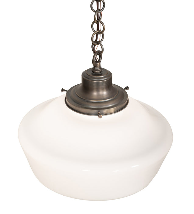 Meyda Tiffany 158020 One Light Pendant, Antique Brass