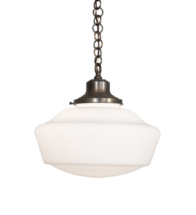 Meyda Tiffany 158020 One Light Pendant, Antique Brass