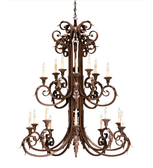 Meyda Tiffany 158718 20 Light Chandelier, Rustic Iron