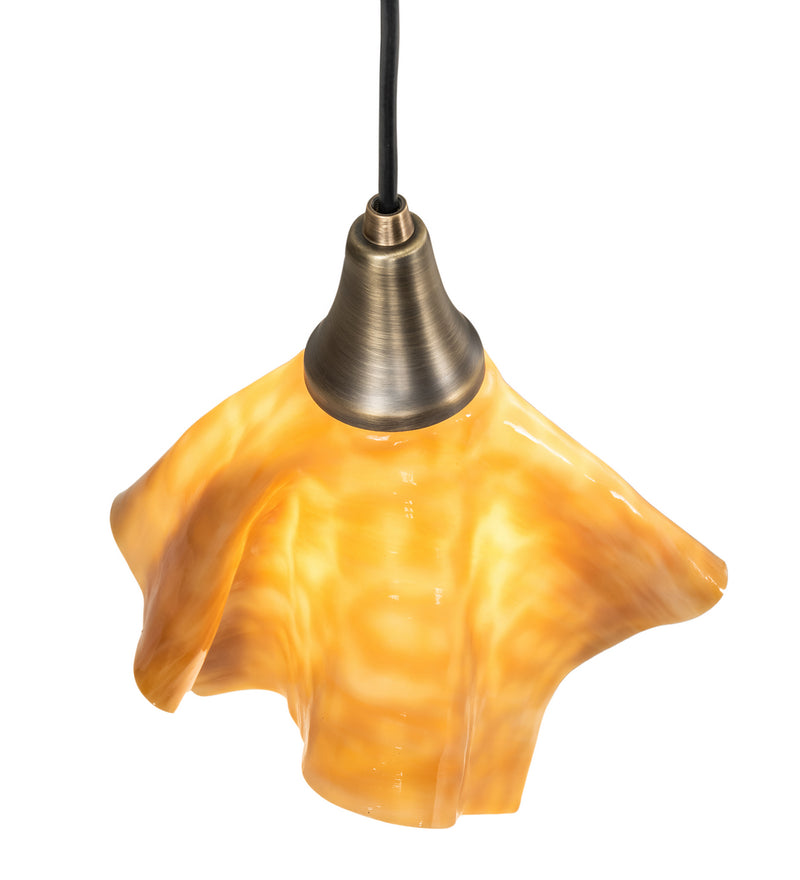 Meyda Tiffany 158723 One Light Pendant, Antique Brass