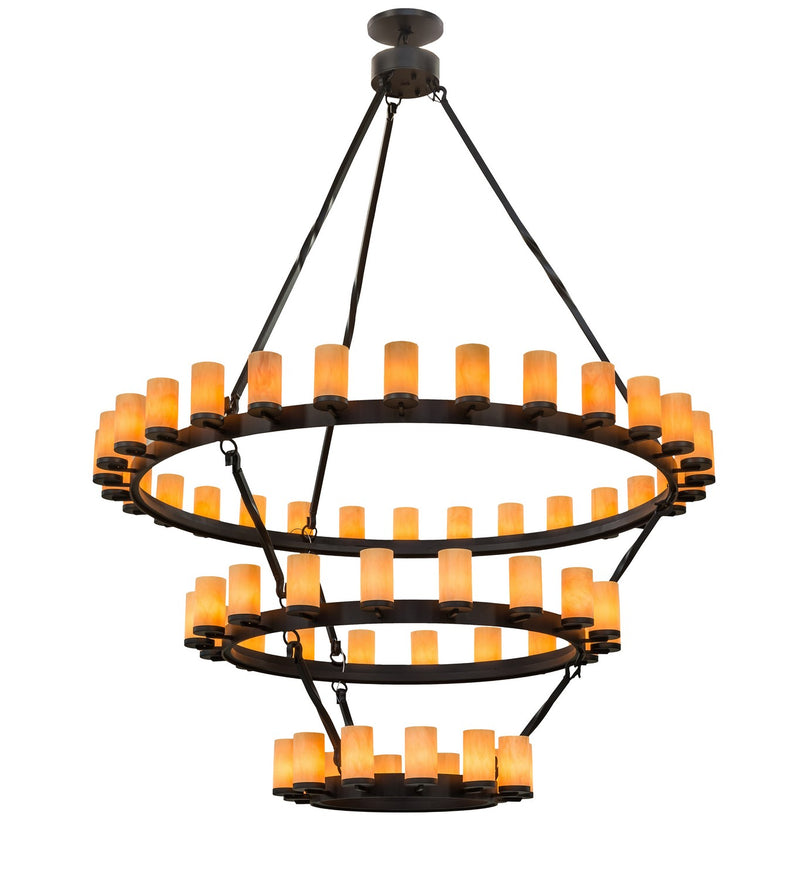 Meyda Tiffany 158994 60 Light Chandelier, Black Metal