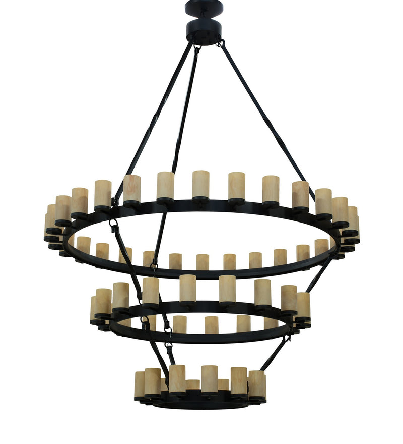 Meyda Tiffany 158994 60 Light Chandelier, Black Metal