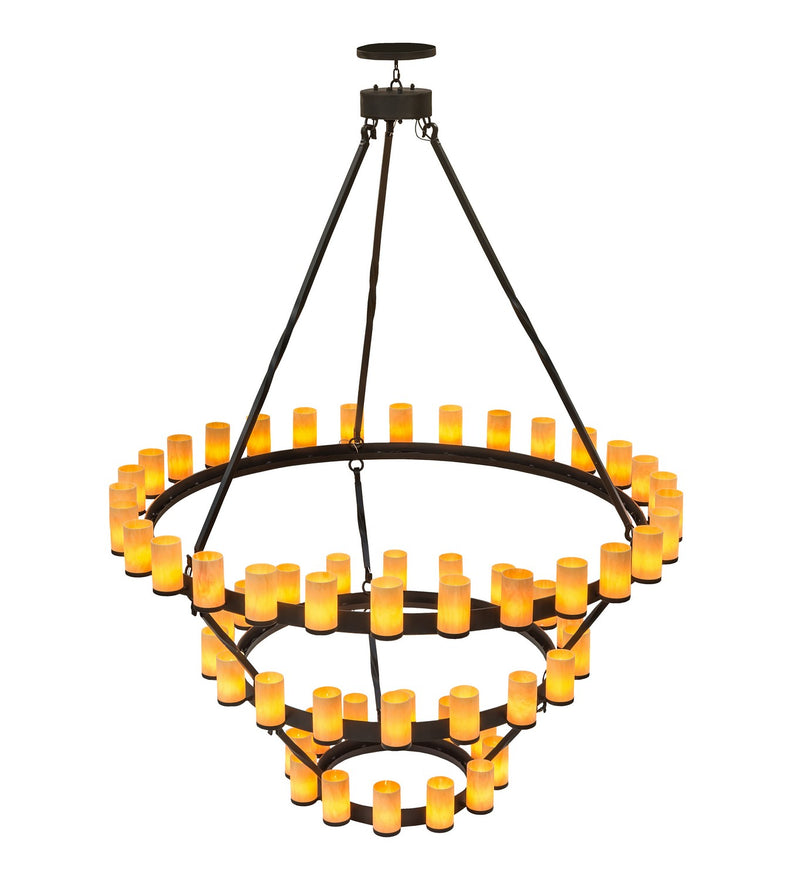 Meyda Tiffany 158994 60 Light Chandelier, Black Metal