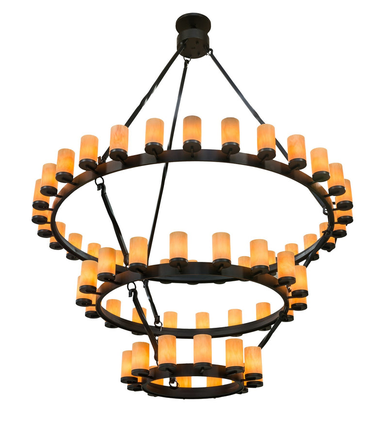 Meyda Tiffany 158994 60 Light Chandelier, Black Metal
