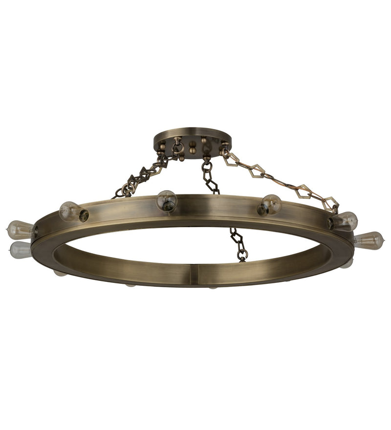 Meyda Tiffany 159274 12 Light Pendant, Satin Brass