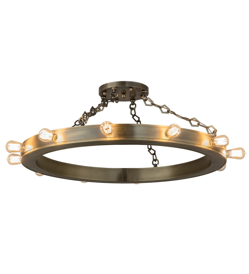 Meyda Tiffany 159274 12 Light Pendant, Satin Brass